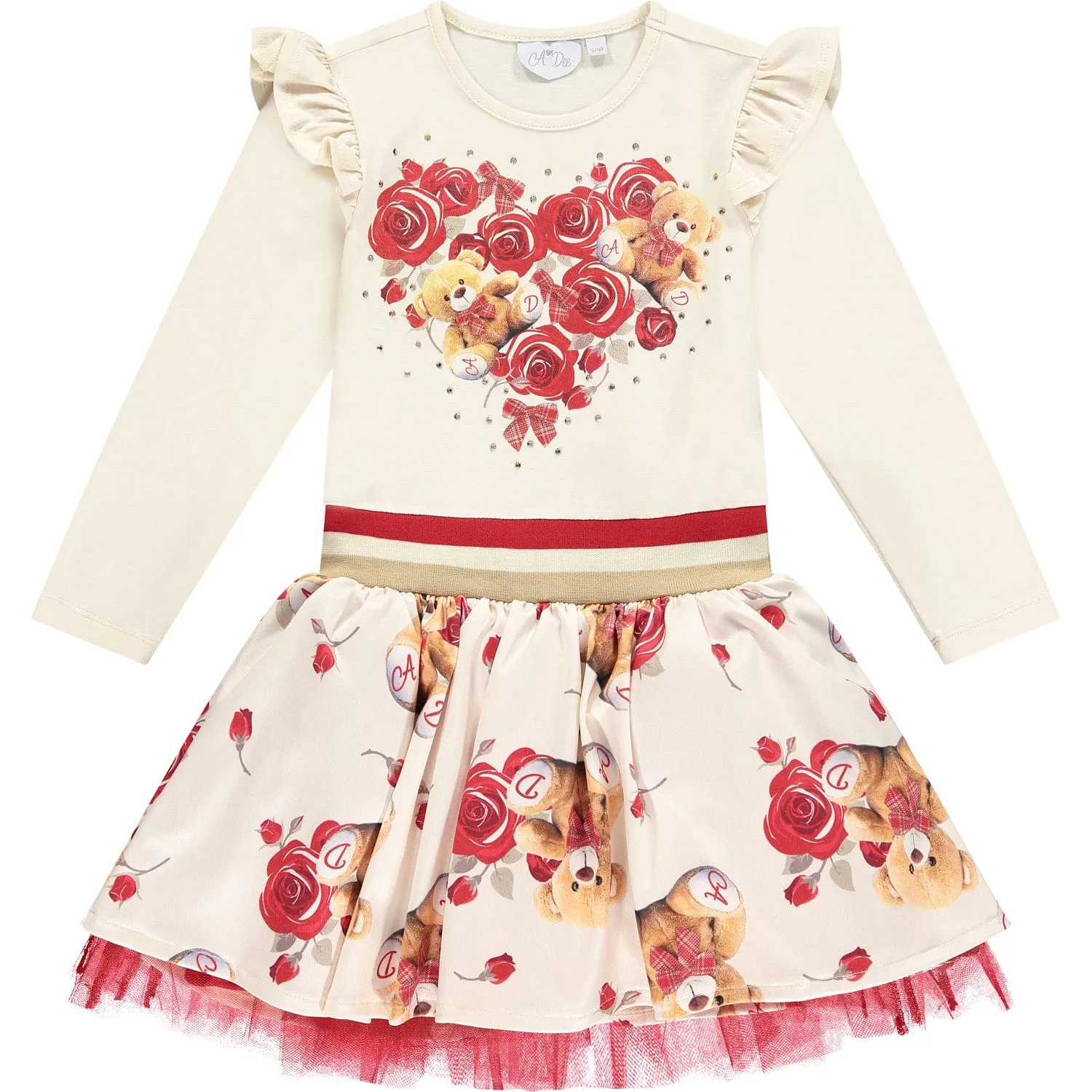 A DEE - Marley Teddy Heart Dress - Cream