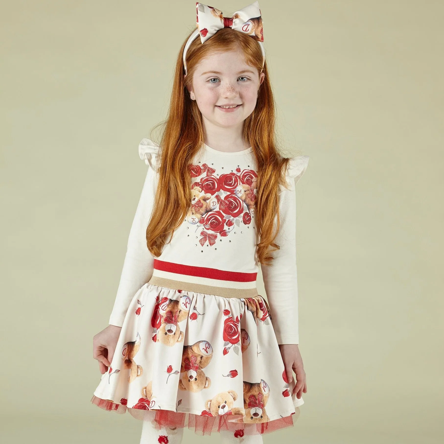 A DEE - Marley Teddy Heart Dress - Cream