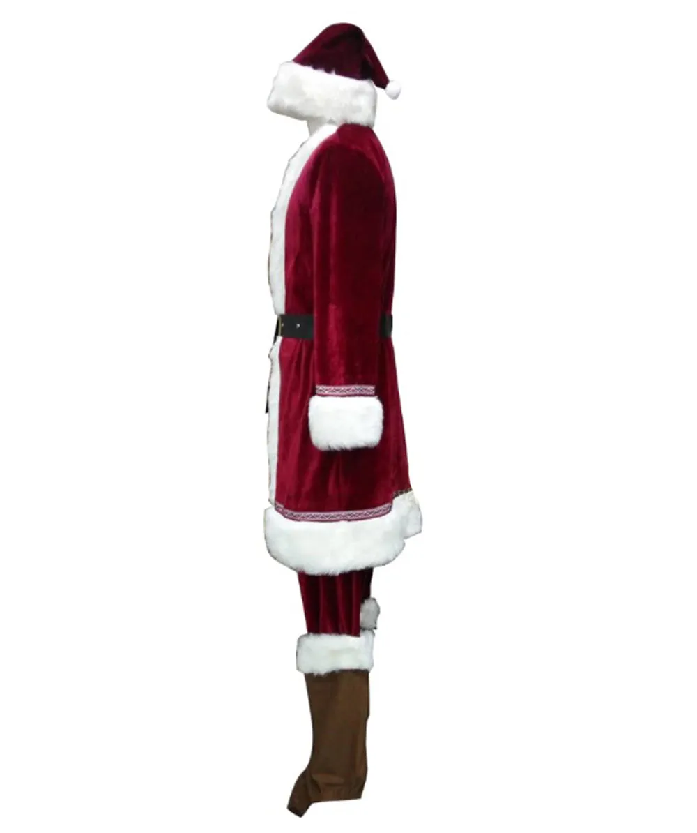 Adult Men's Deluxe Classic Santa Claus Suit Costume | Multi Christmas