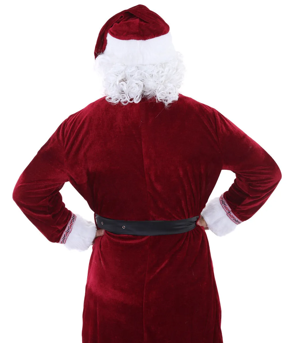 Adult Men's Deluxe Classic Santa Claus Suit Costume | Multi Christmas