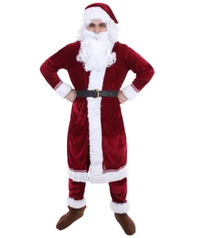 Adult Men's Deluxe Classic Santa Claus Suit Costume | Multi Christmas