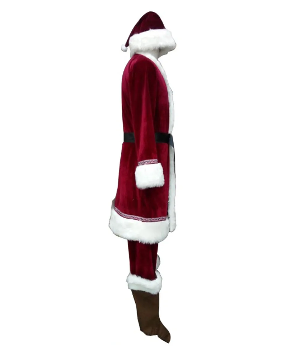 Adult Men's Deluxe Classic Santa Claus Suit Costume | Multi Christmas