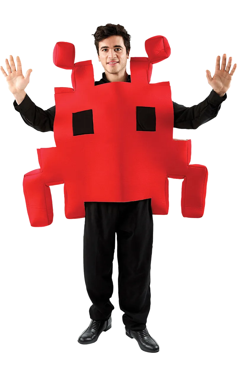 Adult Red Space Invader Costume