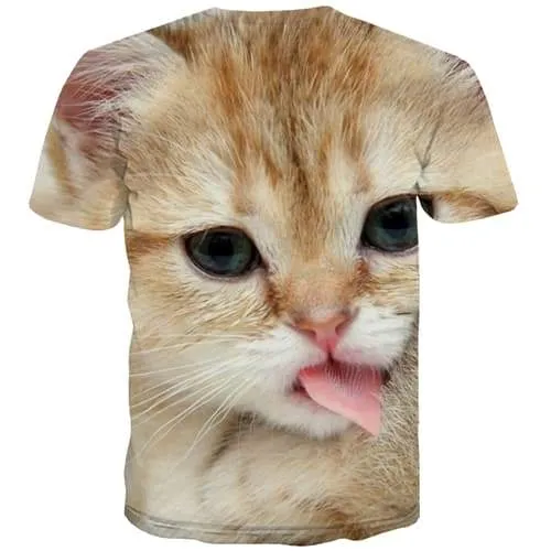 Animal T shirts Men Cat Shirt Print Lovely T-shirts Graphic Street Tshirts Casual Harajuku Tshirts Cool Short Sleeve Hip hop