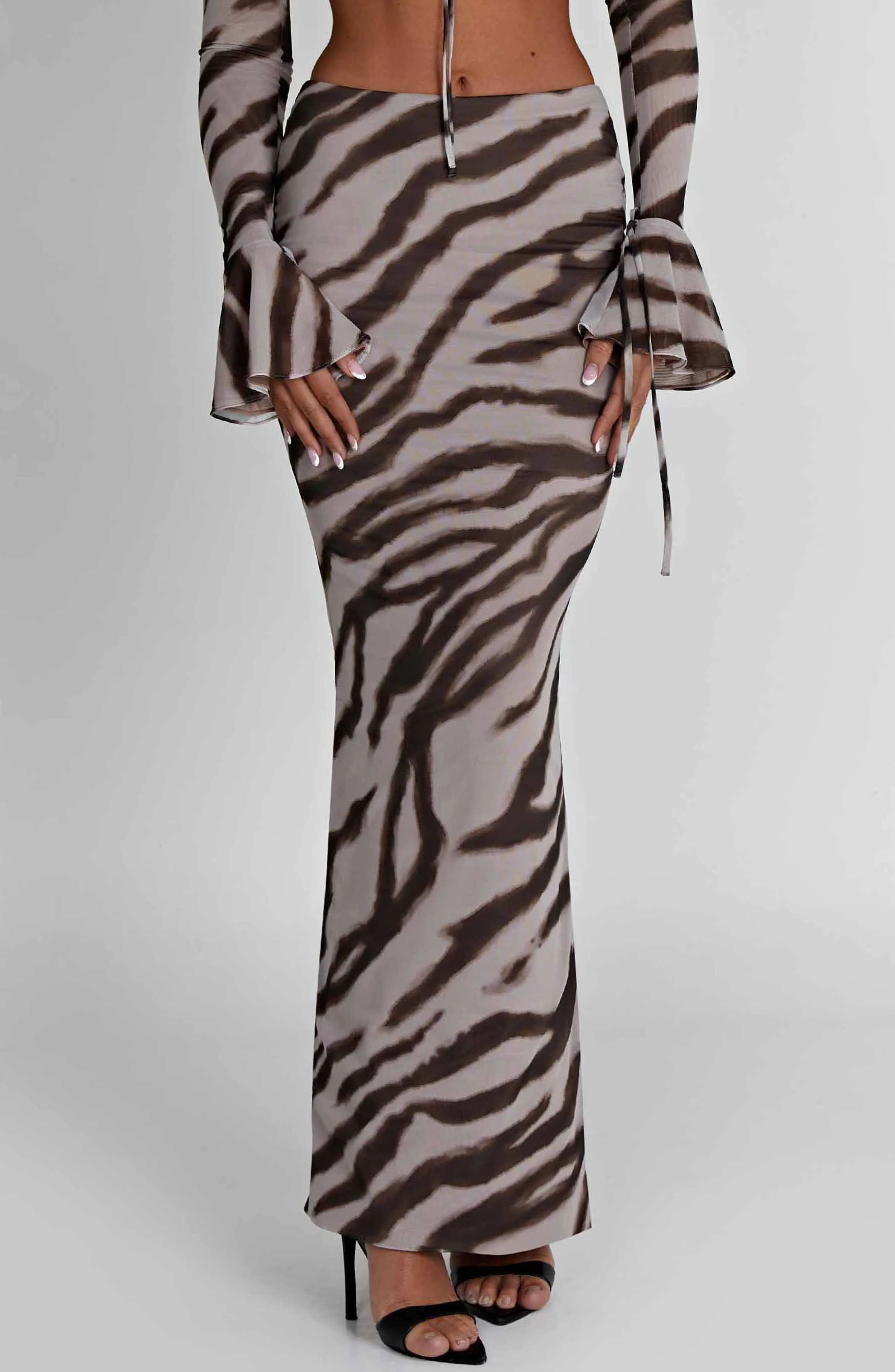 Astrid Maxi Skirt Trendy - Zebra Print