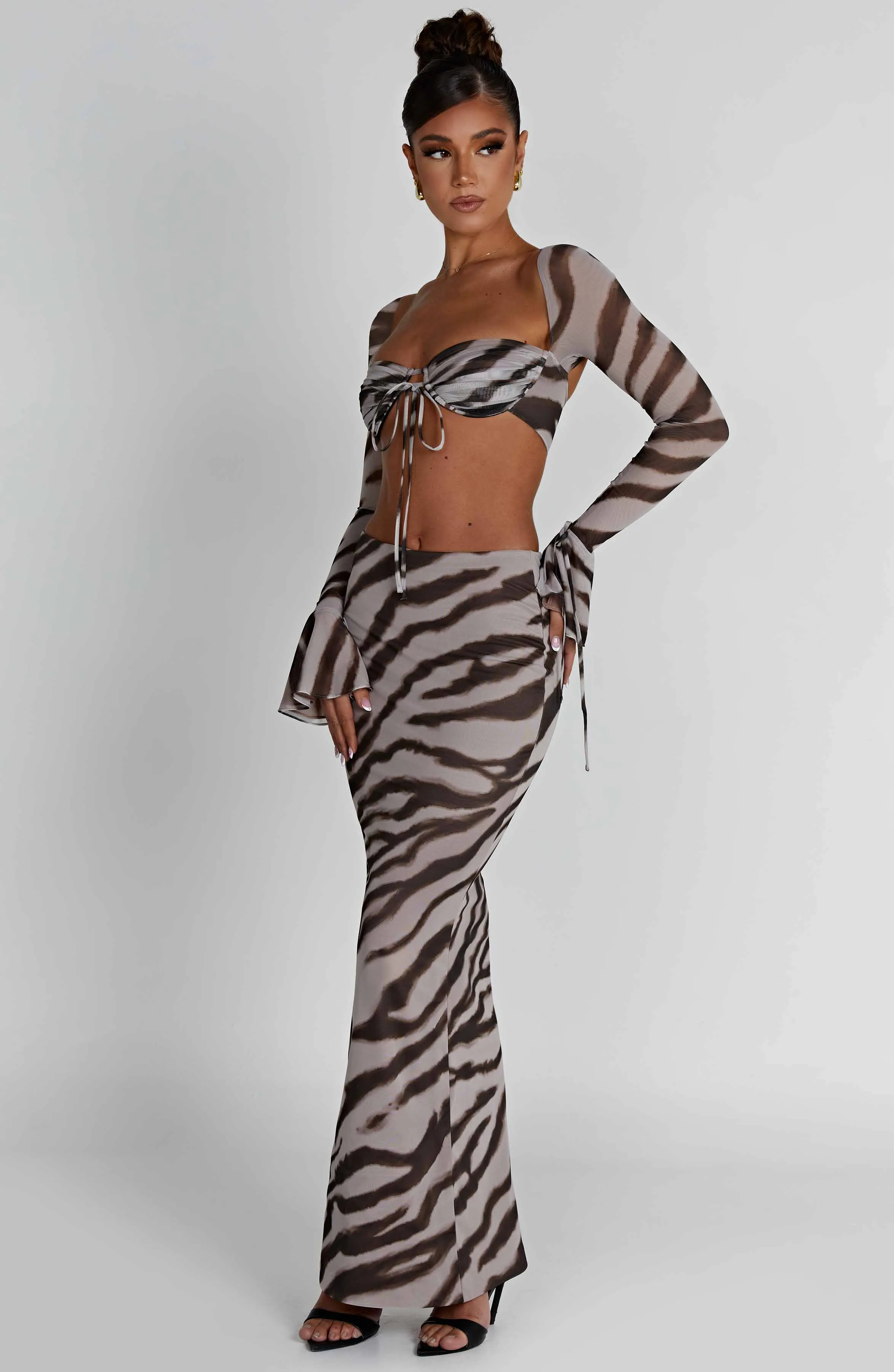 Astrid Maxi Skirt Trendy - Zebra Print