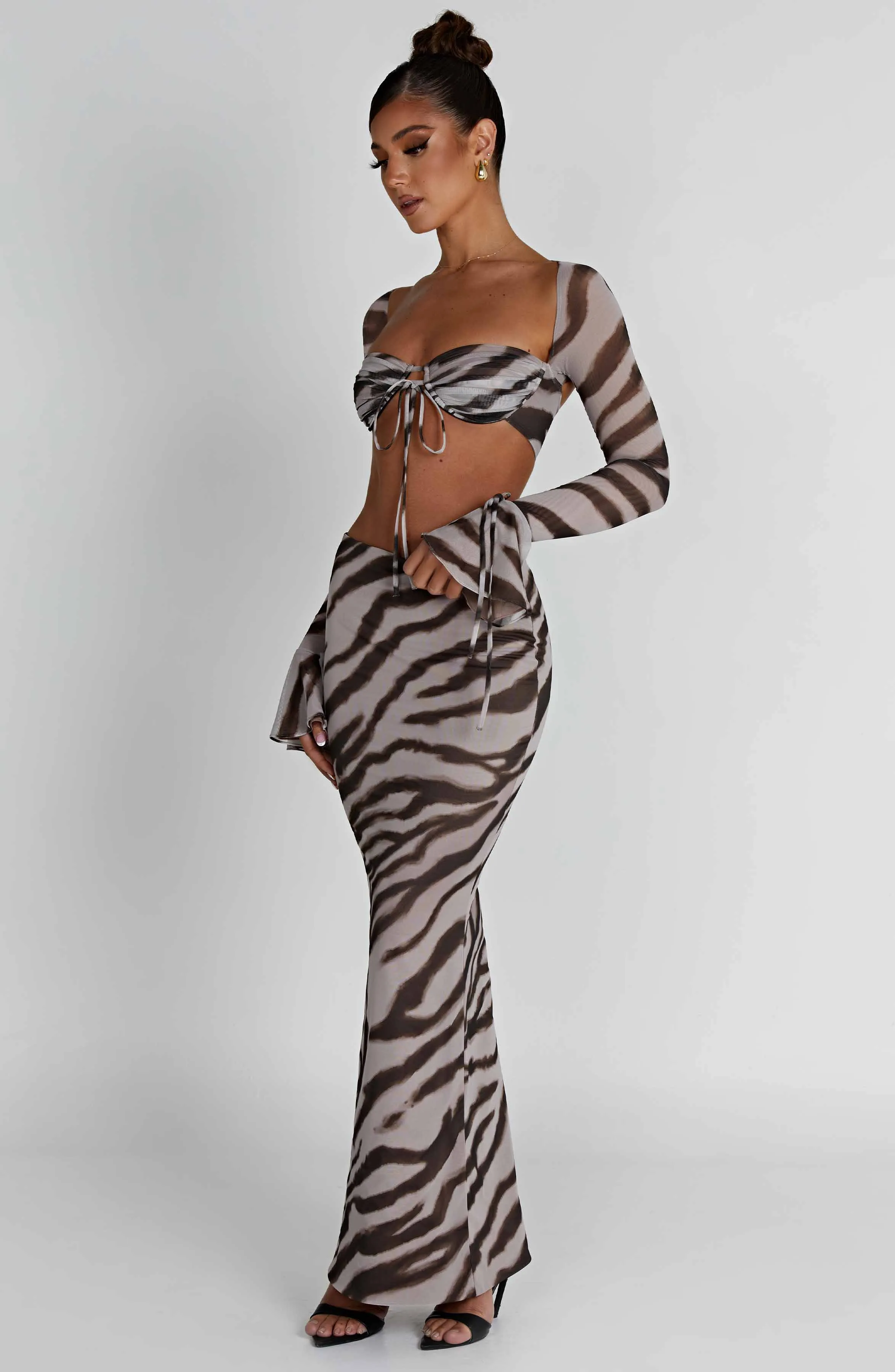 Astrid Maxi Skirt Trendy - Zebra Print