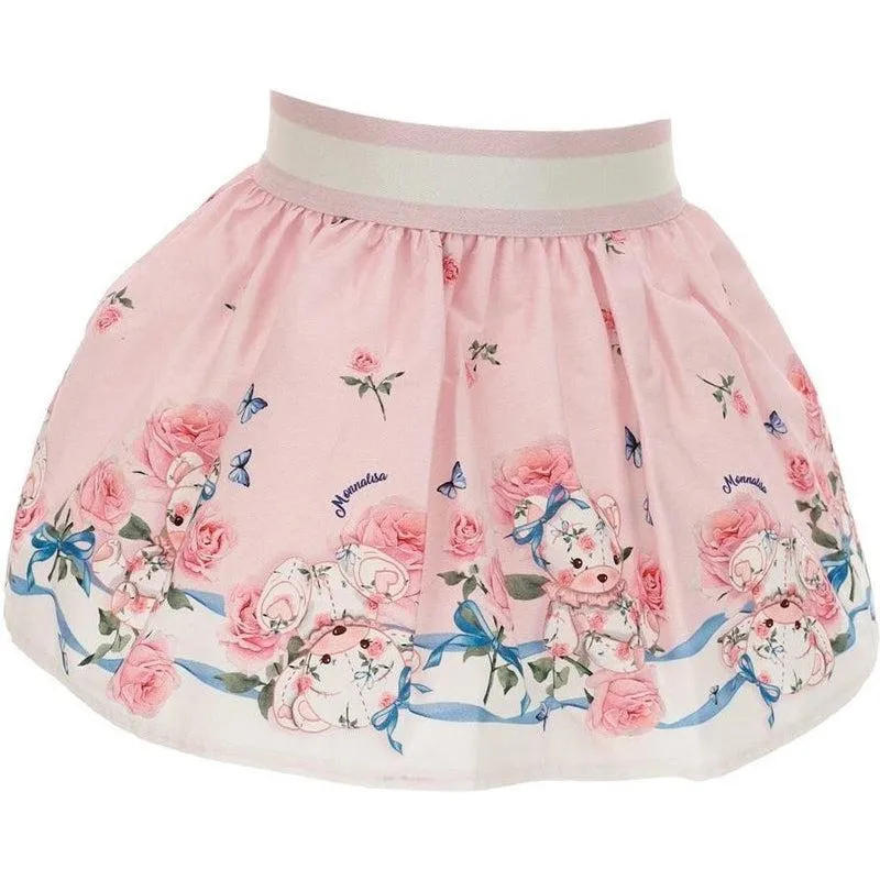 Baby Girls Pink Teddy Skirt