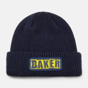 Baker Brand Logo Beanie - Navy / Yellow