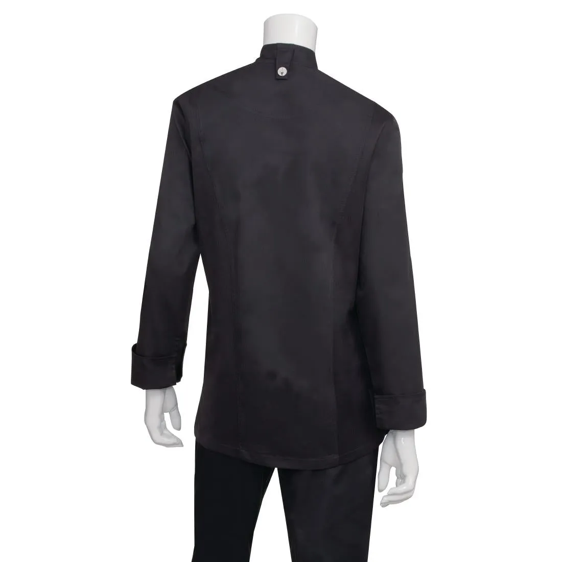 BB090-M Chef Works Hartford Lightweight Zip Womens Chef Jacket Black M