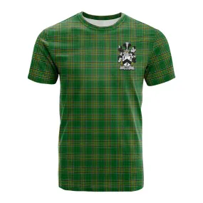 Bray Irish Clan Tartan Cotton T-shirt with Coat of Arms