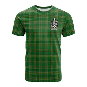 Bulkeley Irish Clan Tartan Cotton T-shirt with Coat of Arms