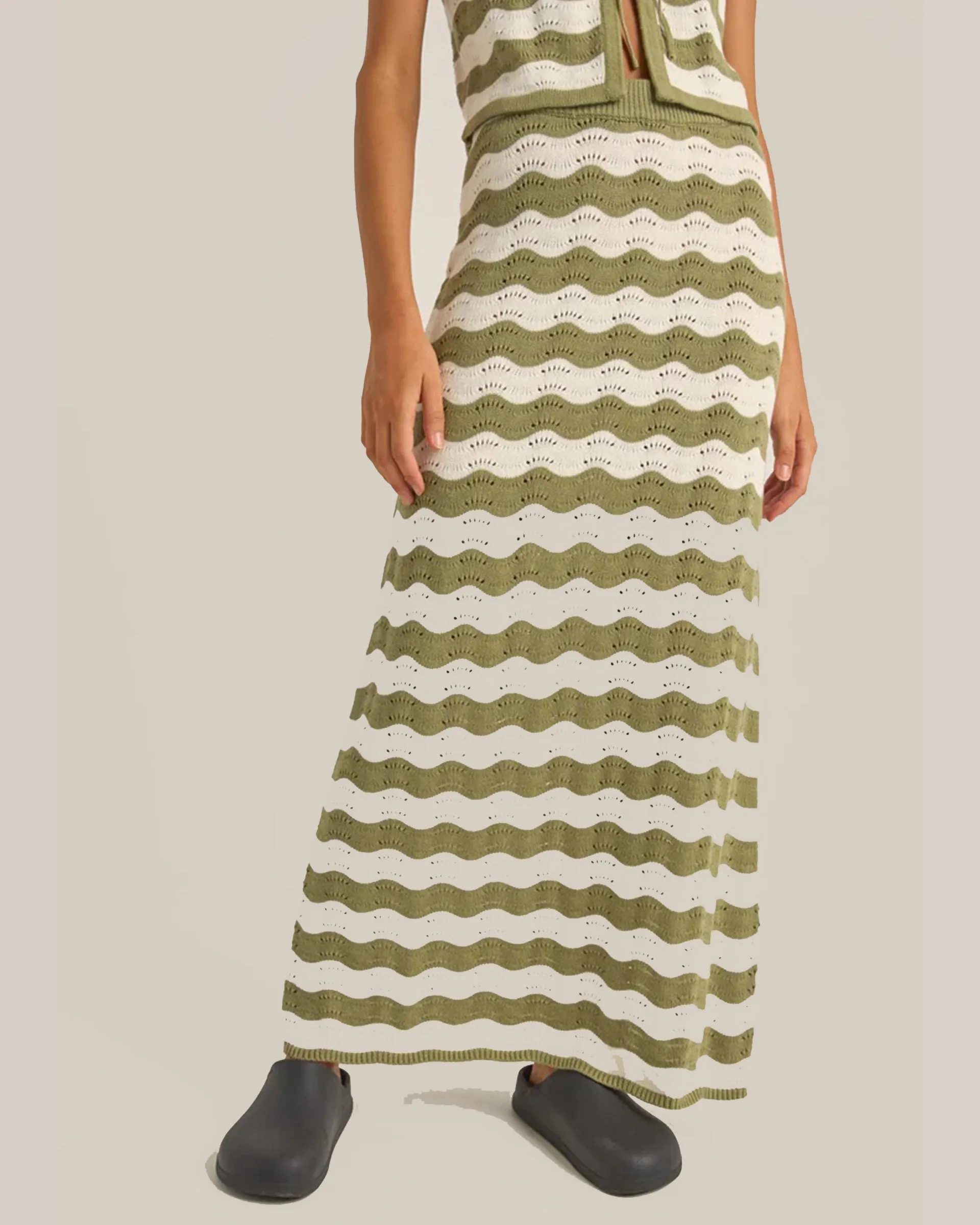 Carmen Stripe Knit Maxi Skirt