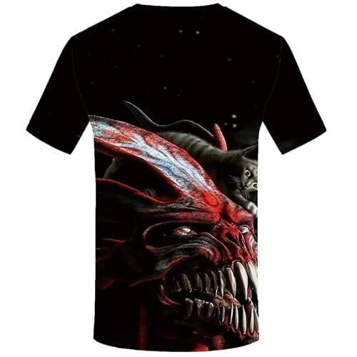 Cat T-shirt Men Skull T-shirts 3d Galaxy Space Tshirts Novelty Animal Tshirt Anime War T shirts Funny Short Sleeve Hip hop