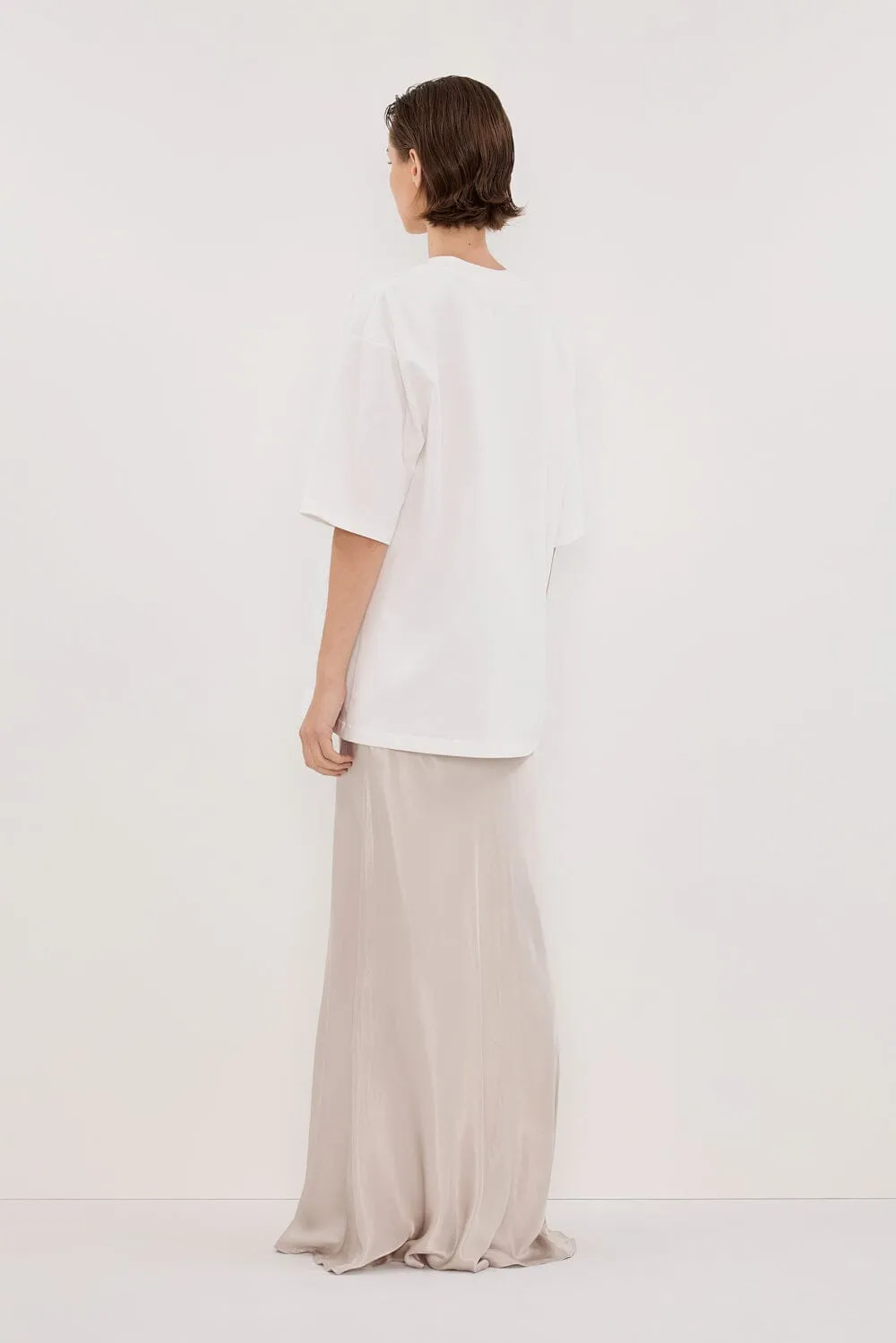 CHARLI CHALK SATIN MAXI SKIRT