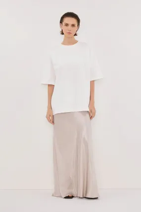 CHARLI CHALK SATIN MAXI SKIRT