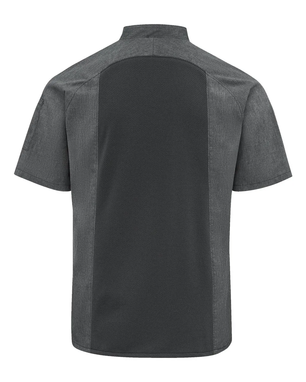 Chef Designs - Airflow Raglan Chef Coat - Charcoal Heather / Charcoal / Black Mesh