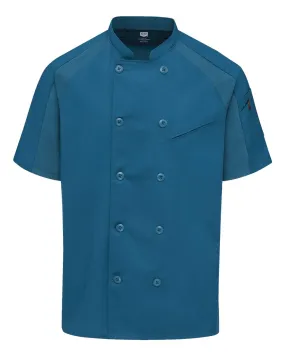 Chef Designs - Airflow Raglan Chef Coat - Teal / Teal Mesh