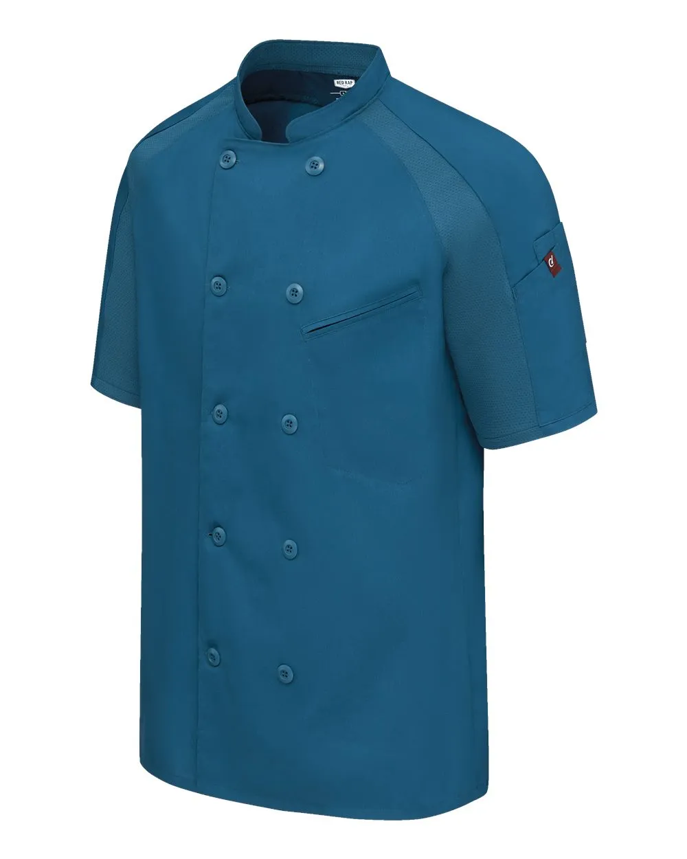 Chef Designs - Airflow Raglan Chef Coat - Teal / Teal Mesh