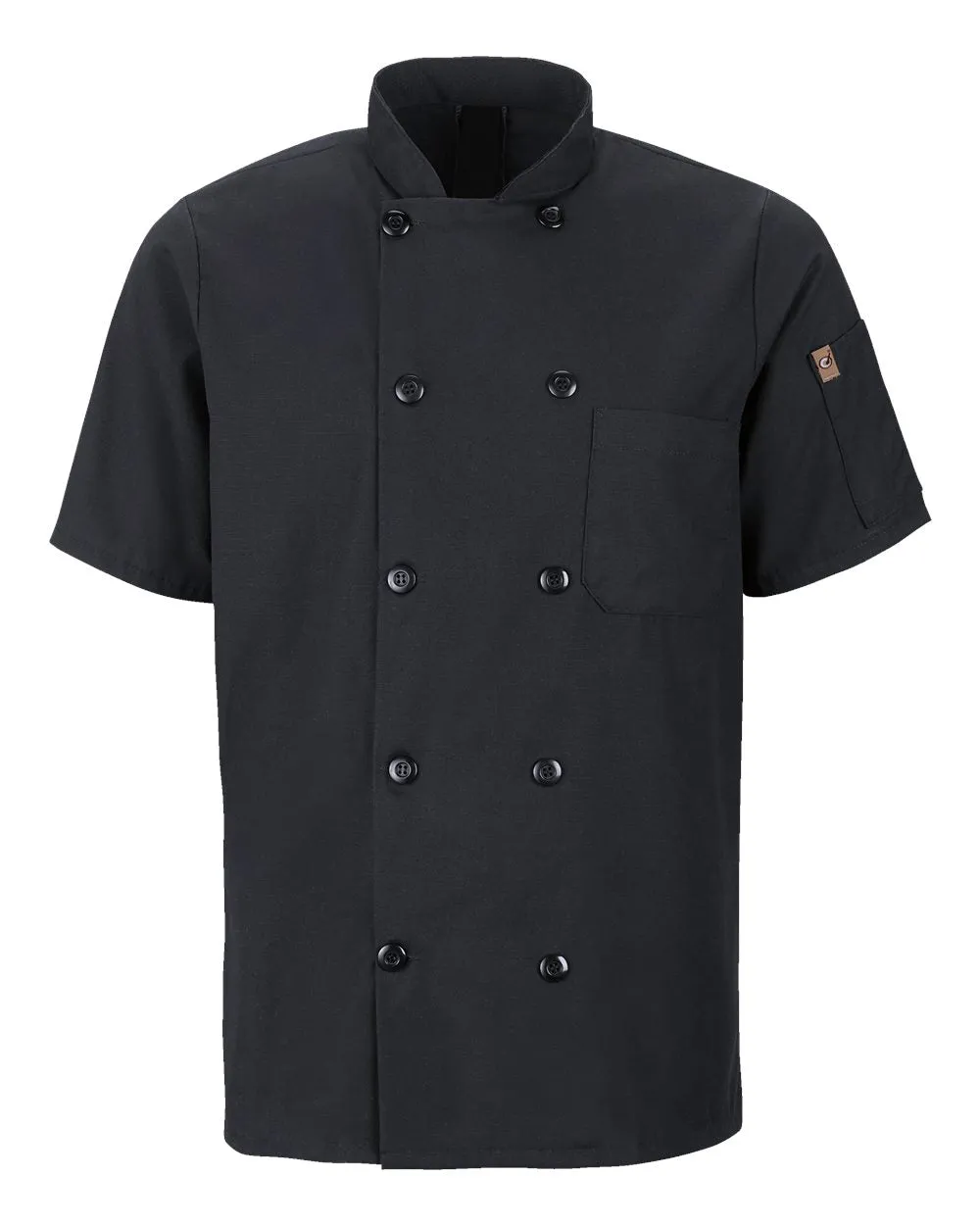 Chef Designs - Mimix™ Short Sleeve Chef Coat with OilBlok - Black