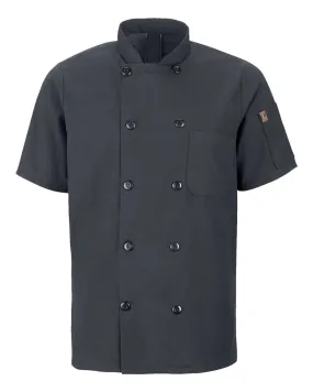 Chef Designs - Mimix™ Short Sleeve Chef Coat with OilBlok - Charcoal