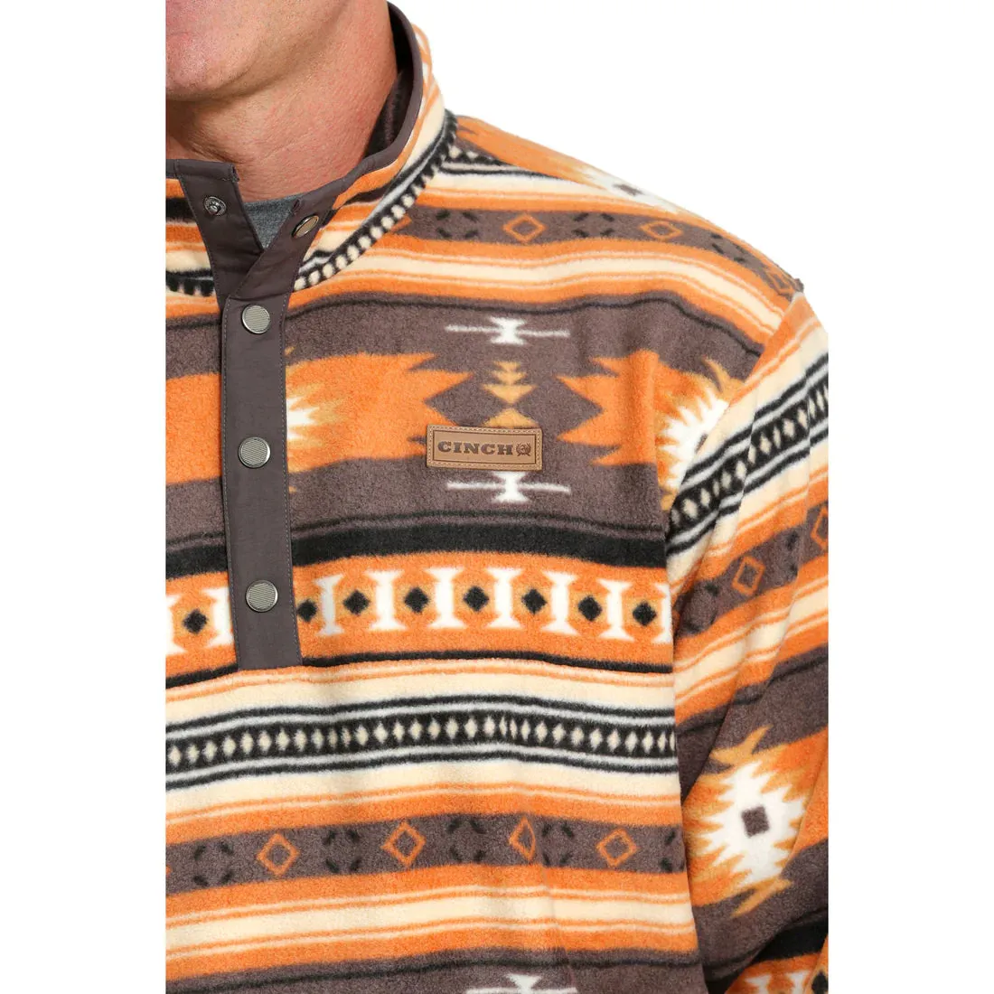 Cinch Men Aztec Print Polar Fleece Pullover