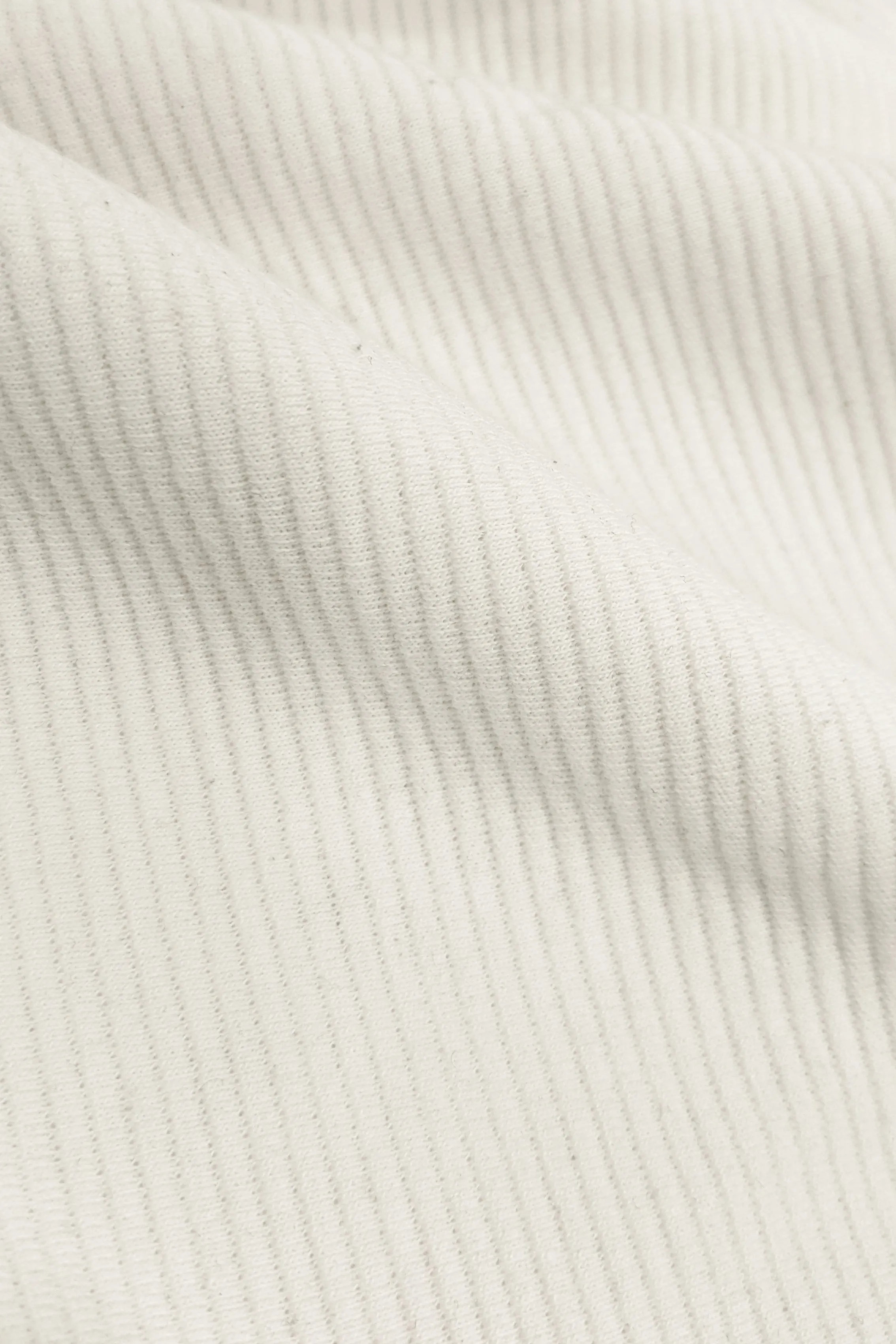 Cord Knit Textured Cream White Shirt