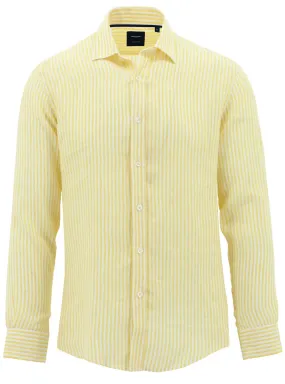 Daniel Hechter - Sel Linen Shirt - Stripe - Yellow & White