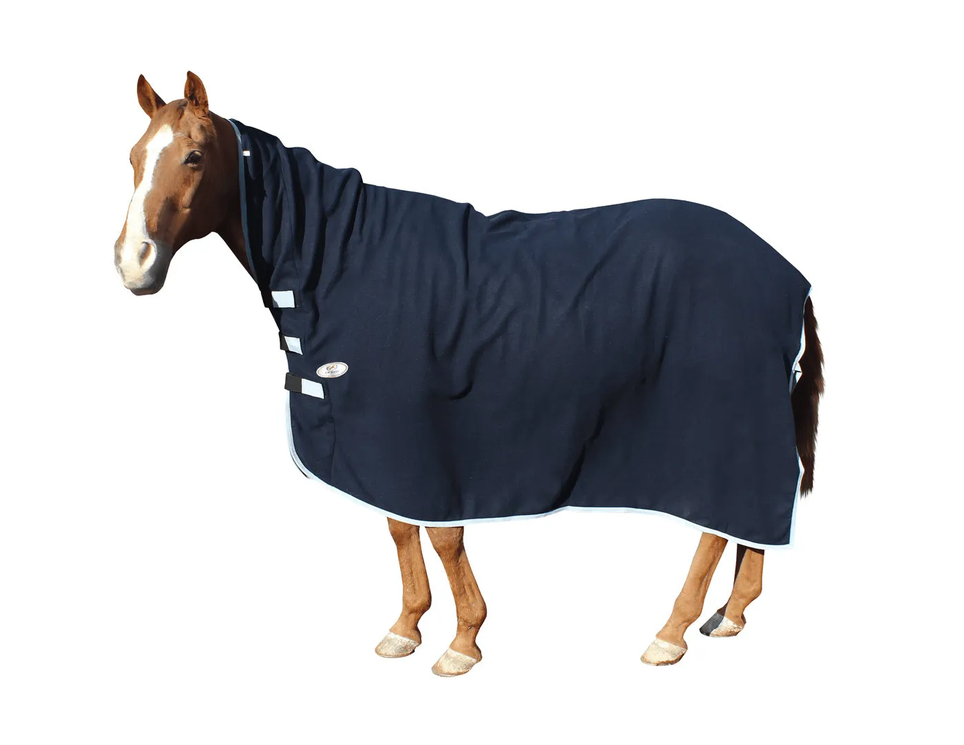 Derby Originals Fleece Cooler for Horses All Season Sheet & Blanket Liner with Neck Cover