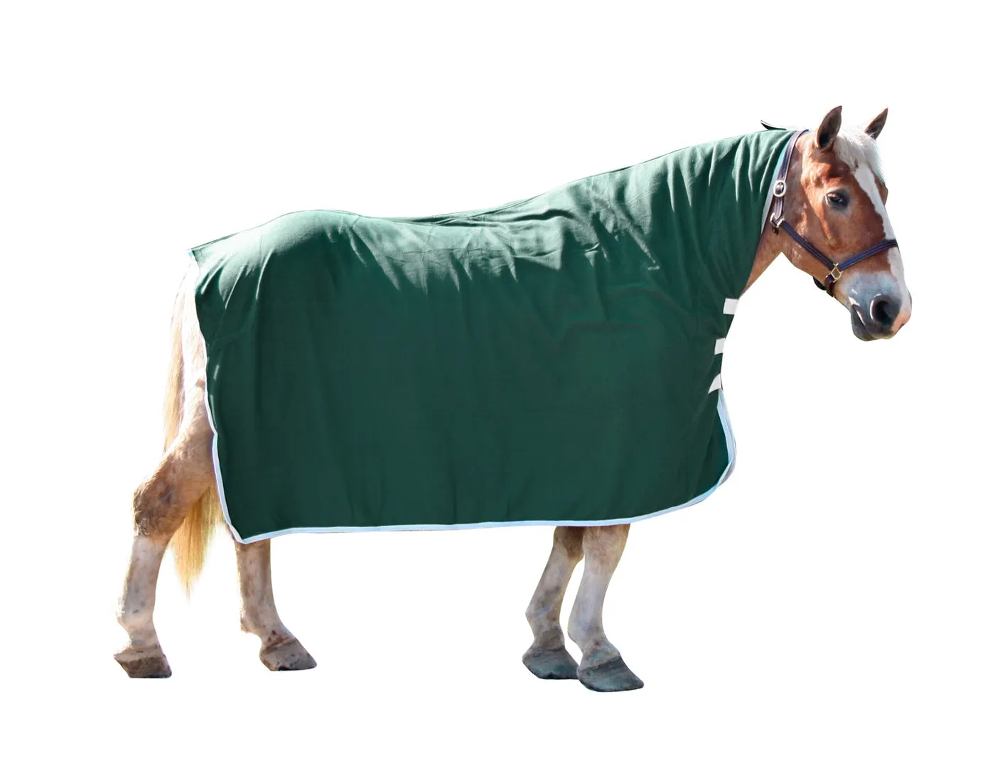 Derby Originals Fleece Cooler for Horses All Season Sheet & Blanket Liner with Neck Cover