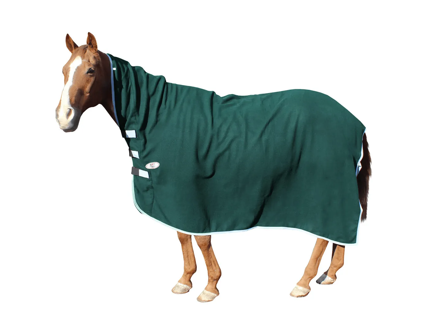 Derby Originals Fleece Cooler for Horses All Season Sheet & Blanket Liner with Neck Cover