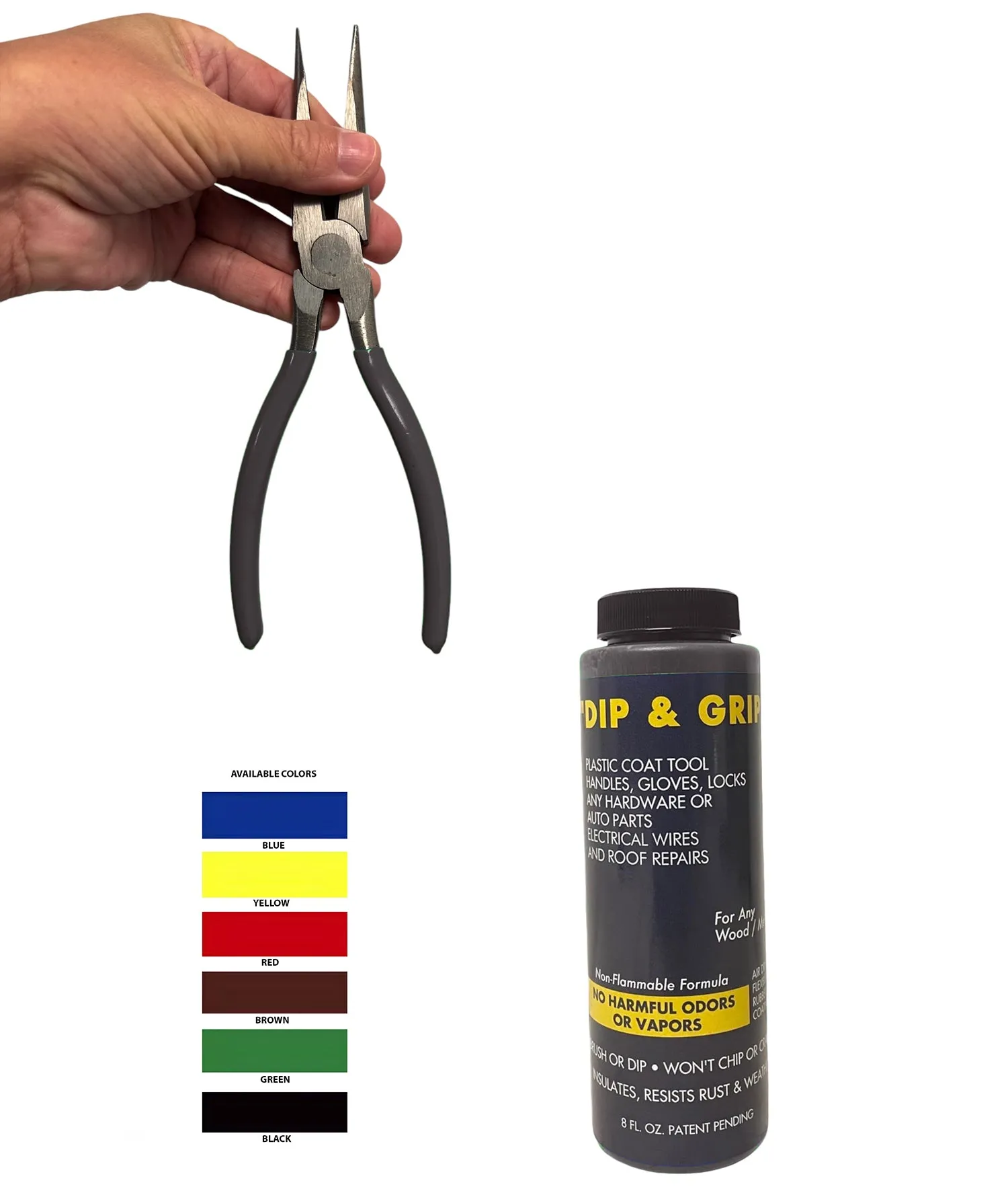 Dip and Grip Rubberized Plastic Coating (Black) 8 fl. oz