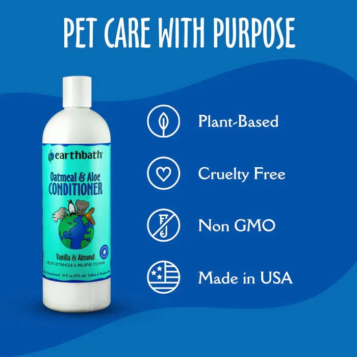 Dog Conditioner Earthbath Oatmeal & Aloe - Vanilla & Almond 472ml