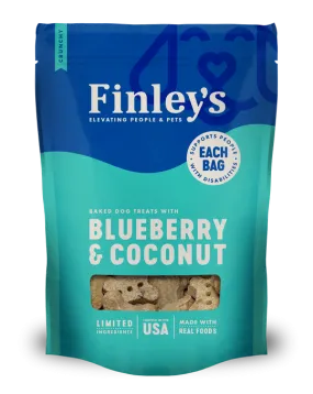 Finley's Blueberry Coconut Crunchy Biscuits Dog Treats