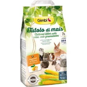 Gimbi Corn Cob Litter Bedding With Lemon Scent For Small Animals 7L