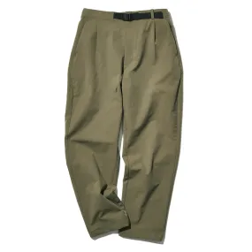 Goldwin One Tuck Tapered Stretch Pants Olive Green