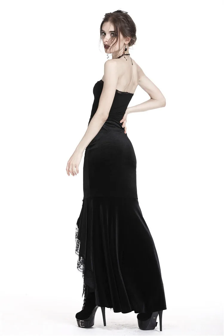 Gorgeous mermaid lacey velvet tight maxi skirt KW134