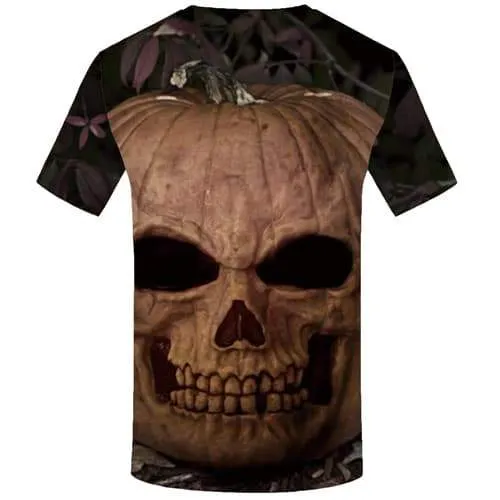 Halloween T shirts Men Pumpkin Tshirts Cool Spooky Tshirts Novelty Gothic T shirts Funny Short Sleeve Full Print Mens New O-neck