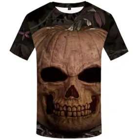 Halloween T shirts Men Pumpkin Tshirts Cool Spooky Tshirts Novelty Gothic T shirts Funny Short Sleeve Full Print Mens New O-neck