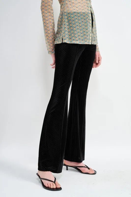 HIGH RISE FLARED PANTS