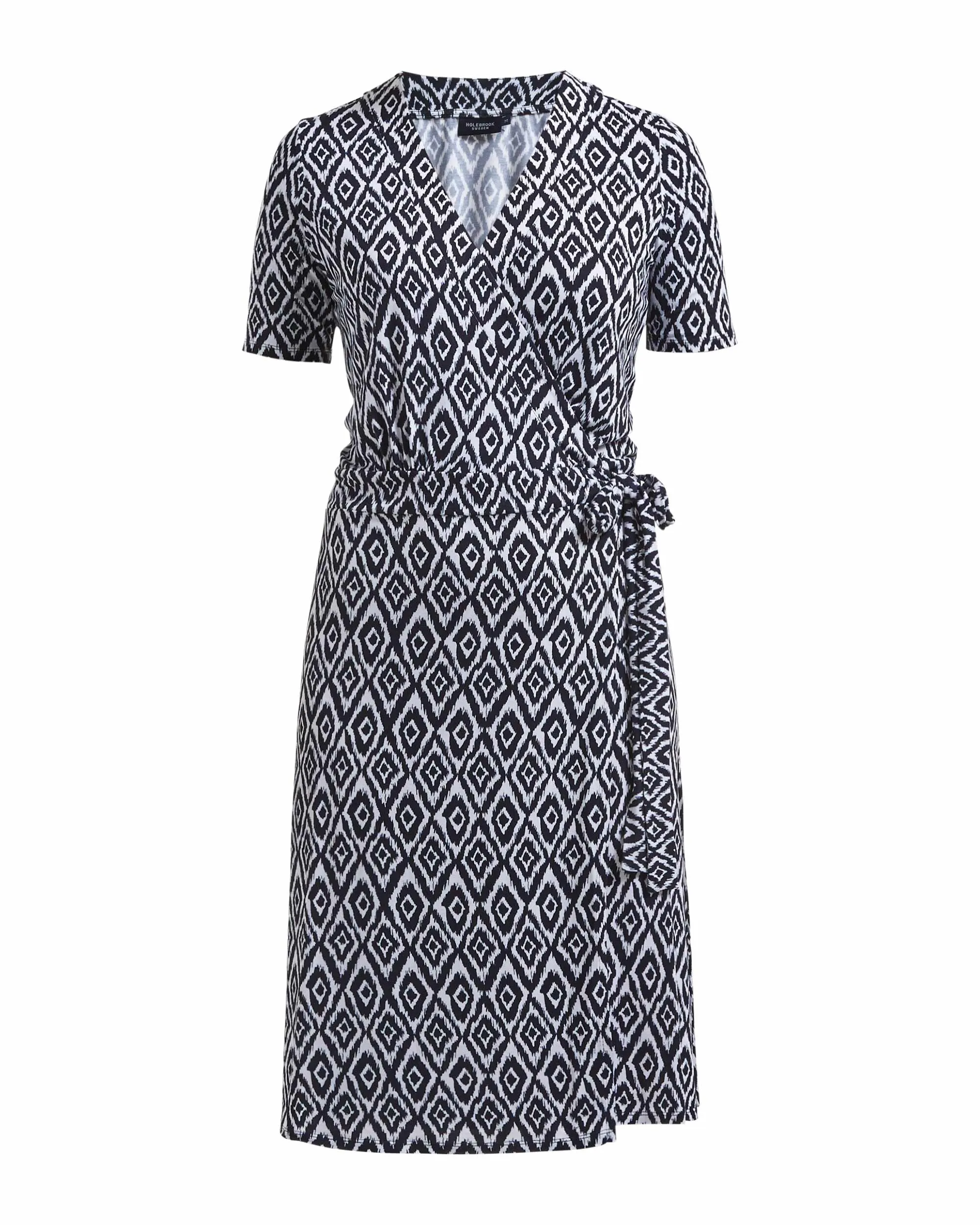 Holebrook Womens Bianca Wrap Dress White/ Navy