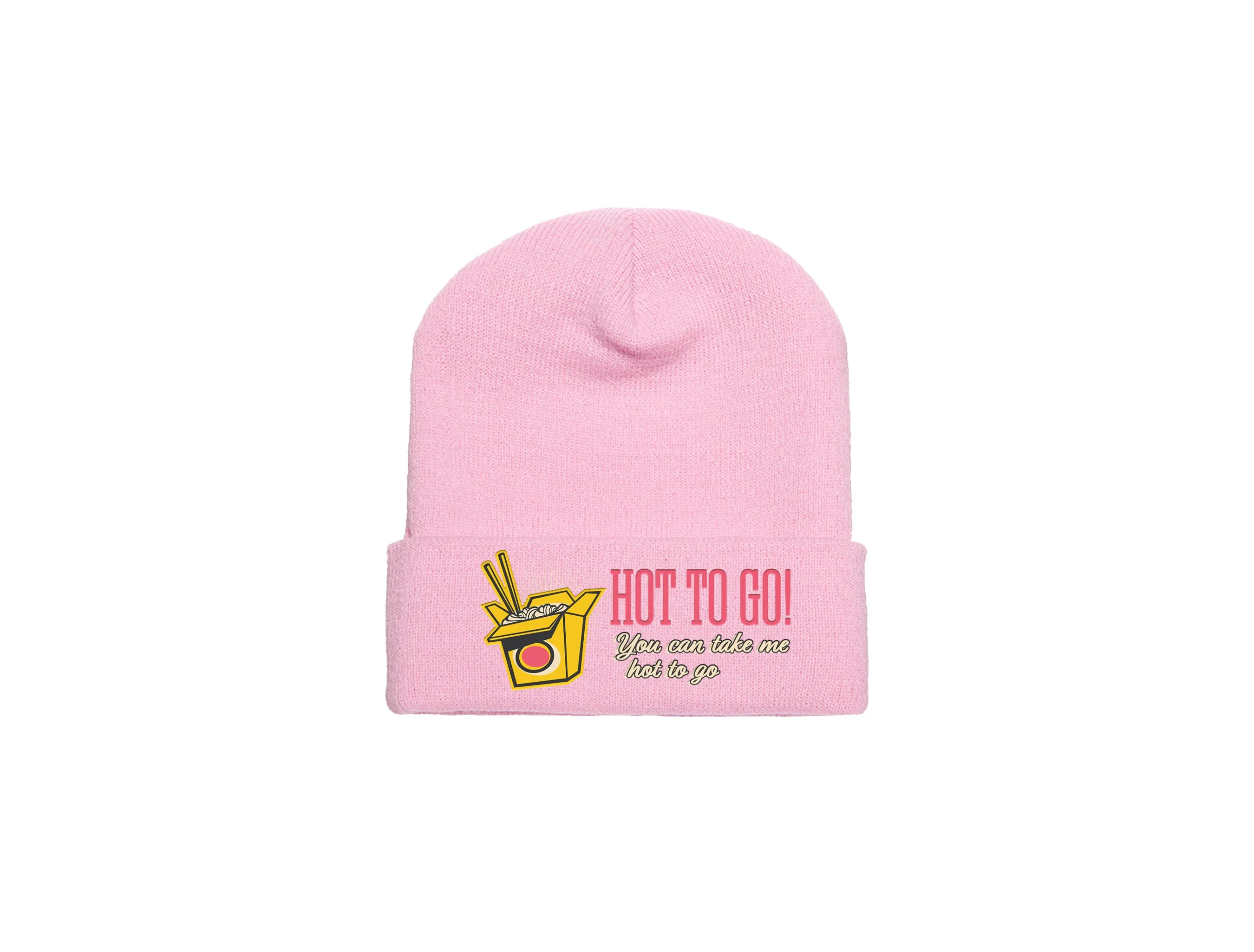 Hot To Go! - Pink Embroidered Winter Beanie