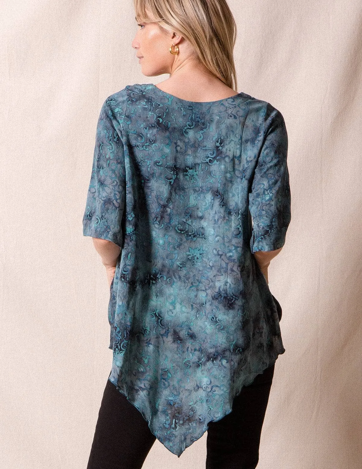 Island Batik Tunic - Blue Spruce