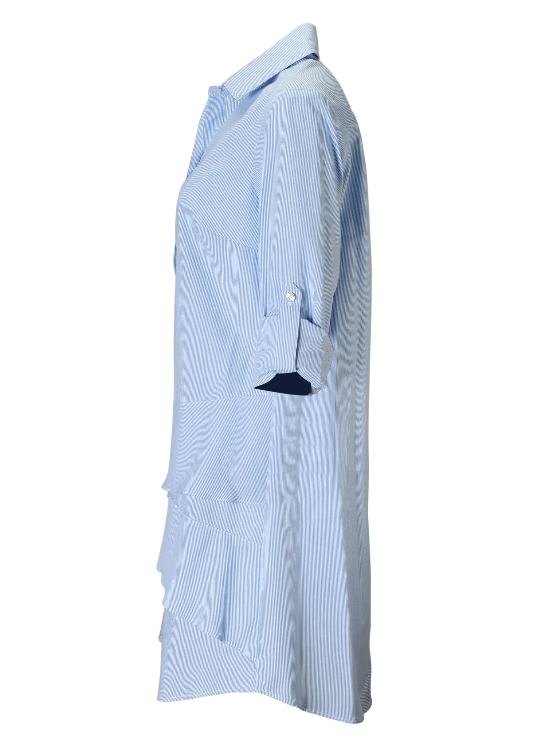 Jenna Dress Light Blue Mr. French Stripe