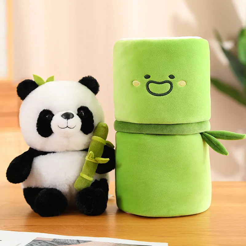 Kawaii Panda Plushie Inside Bamboo | Cute Panda Plushie