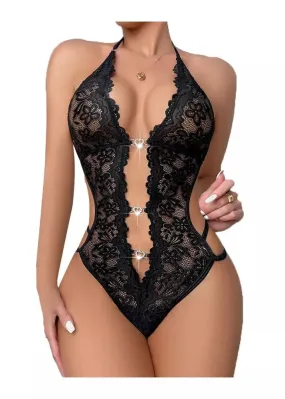 Lace Teddy with Heart details