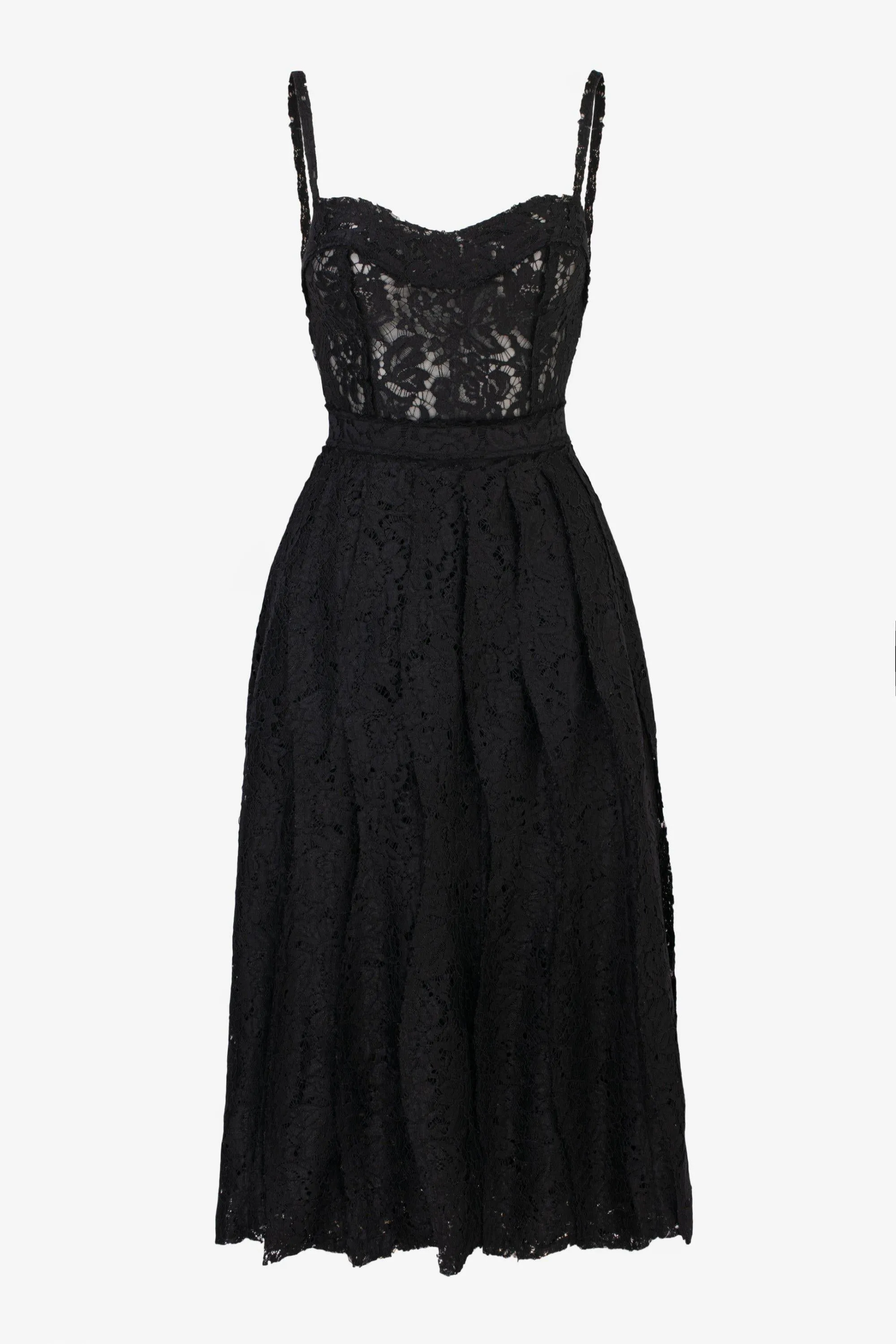 LAMER LACE MIDI DRESS-Aria