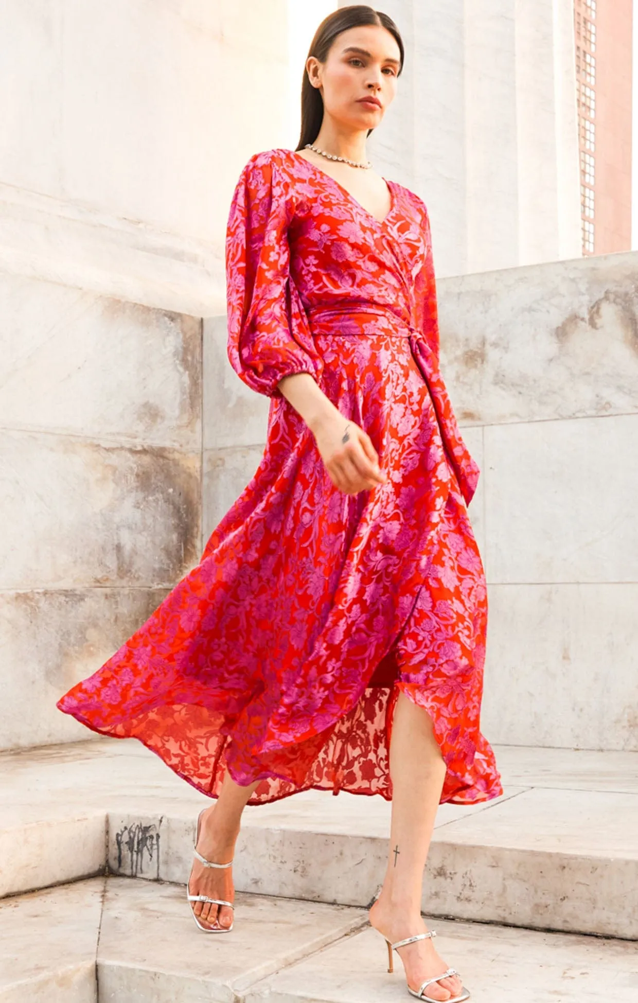 LILY FIRE WRAP DRESS