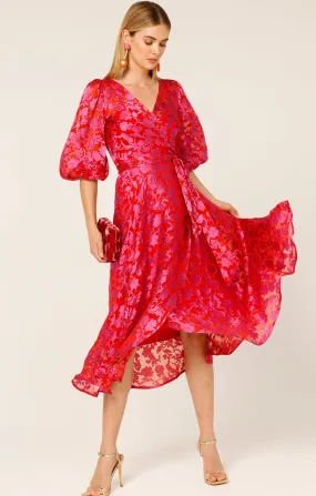 LILY FIRE WRAP DRESS