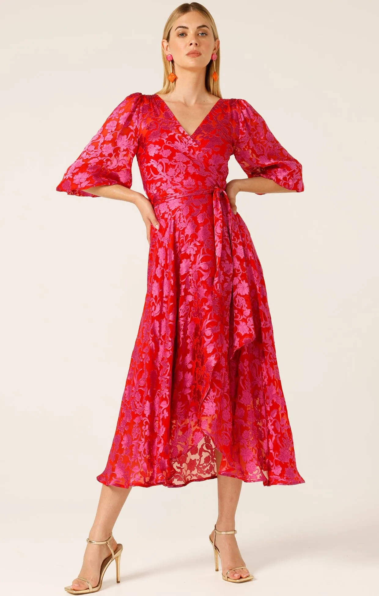 LILY FIRE WRAP DRESS